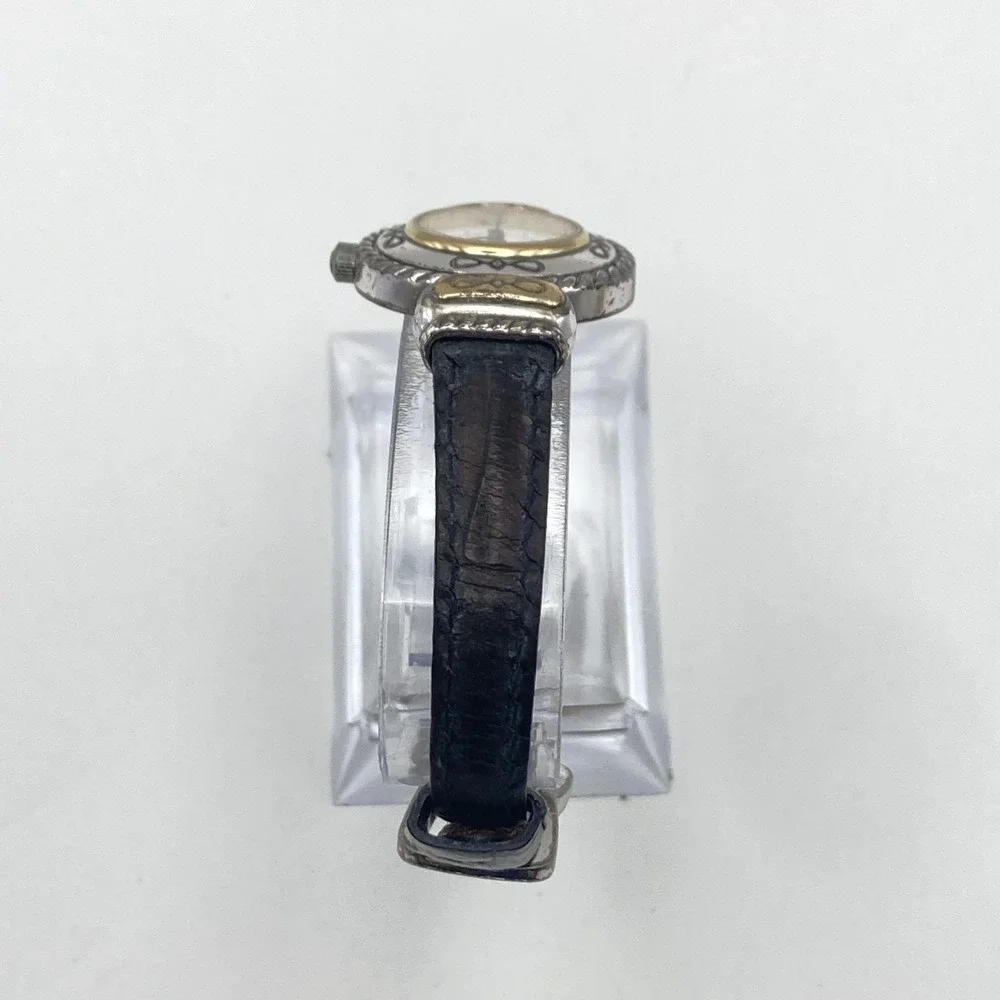 Brighton Cody Women's Watch 24mm Silver Gold Tone Reversible New Battery 7.5